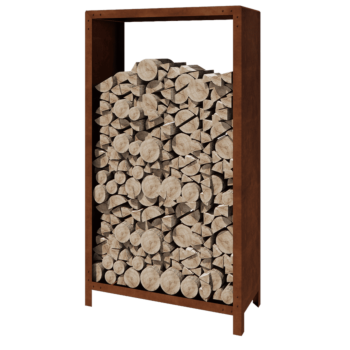 Drewutnia ze stali corten - Indiana - 100 x 40 x 180 cm