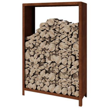 Drewutnia ze stali corten - Indiana - 120 x 40 x 180 cm