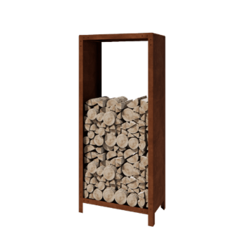 Drewutnia ze stali corten - Indiana - 80 x 40 x 180 cm