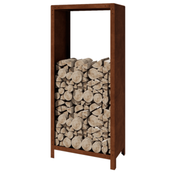 Drewutnia ze stali corten - Indiana - 80 x 40 x 180 cm