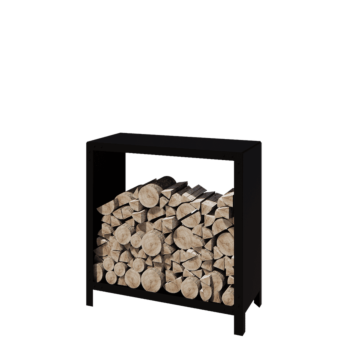 Stalowa drewutnia - Indiana - 100 x 40 x 100 cm - RAL9005 matowy (czarny)