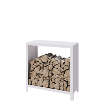 Stalowa drewutnia - Indiana - 100 x 40 x 100 cm - RAL9010 matowy (biały)