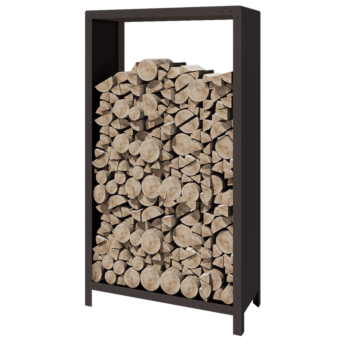 Stalowa drewutnia - Indiana - 100 x 40 x 180 cm - RAL7016 matowy (szary antracyt)