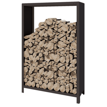 Stalowa drewutnia - Indiana - 120 x 40 x 180 cm - RAL7016 matowy (szary antracyt)