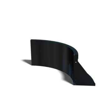 Stalowy mur oporowy - Łuk wewnętrzny - 50 x 50 x 30 cm - RAL9010 matowy (biały)