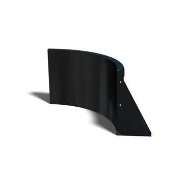 Stalowy mur oporowy - Łuk wewnętrzny - 50 x 50 x 40 cm - RAL9010 matowy (biały)