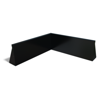 Stalowy mur oporowy - Narożnik wewnętrzny - 100 x 100 x 40 cm - RAL9005 matowy (czarny)