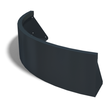 Stalowy mur oporowy - Łuk zewnętrzny - 100 x 100 x 30 cm - RAL9010 matowy (biały)