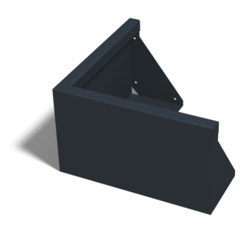 Stalowy mur oporowy - Narożnik zewnętrzny - 50 x 50 x 30 cm - RAL9010 matowy (biały)