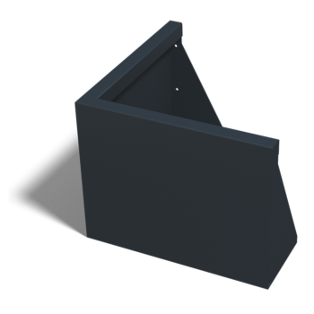 Stalowy mur oporowy - Narożnik zewnętrzny - 50 x 50 x 40 cm - RAL9010 matowy (biały)