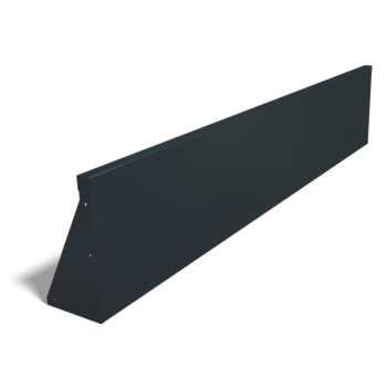 Stalowy mur oporowy - Proste - 200 x 40 cm - RAL9005 matowy (czarny)