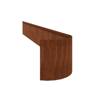 Zagięte obrzeże ogrodowe ze stali corten FLEX 35 cm (długość 150 cm)