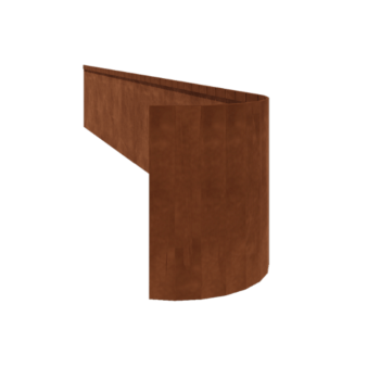 Zagięte obrzeże ogrodowe ze stali corten FLEX 45 cm (długość 150 cm)