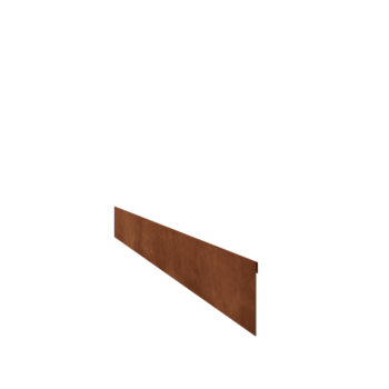 Zagięte obrzeże ogrodowe ze stali corten 13 cm (długość 150 cm)