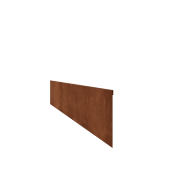 Zagięte obrzeże ogrodowe ze stali corten 23 cm (długość 240 cm)