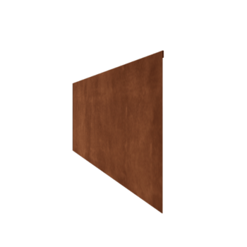 Obrzeże trawnikowe ze stali corten - Zagięte - Wysokość 45 cm - 240 cm