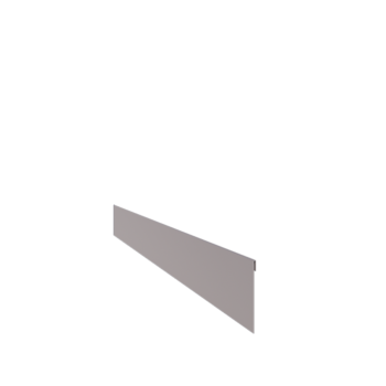 Obrzeże trawnikowe ze stali ocynkowanej - Zagięte - Wysokość 13 cm - 240 cm