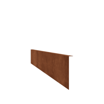 Odgięte obrzeże ogrodowe ze stali corten 22 cm (długość 150 cm)