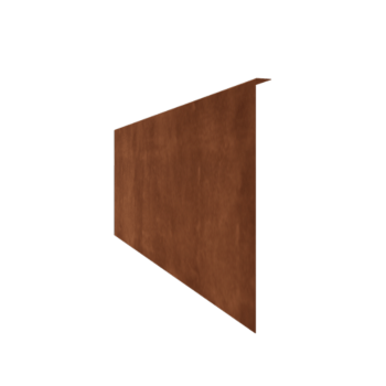 Obrzeże trawnikowe ze stali corten - Odgięte - Wysokość 45 cm - 150 cm