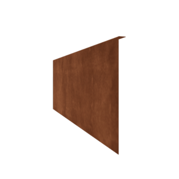 Obrzeże trawnikowe ze stali corten - Odgięte - Wysokość 45 cm - 240 cm