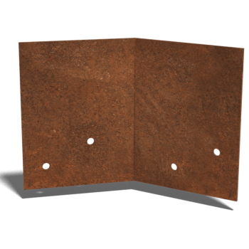 Płyta łącząca stal corten 45º średnia 22 - 25 cm