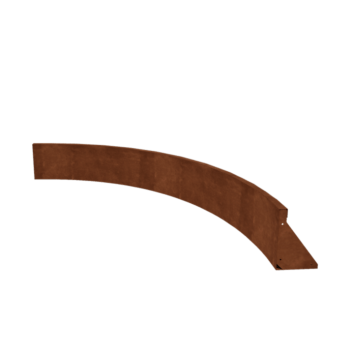 Mur oporowy ze stali corten - Łuk wewnętrzny - 150 x 150 x 30 cm