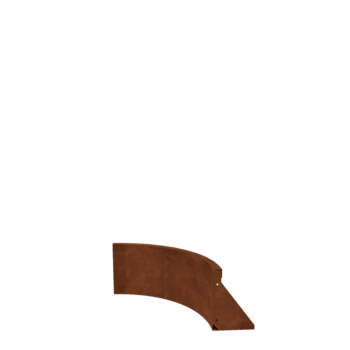 Mur oporowy ze stali corten - Łuk wewnętrzny - 50 x 50 x 30 cm