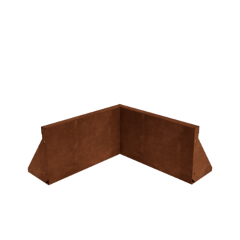 Mur oporowy ze stali corten - Narożnik wewnętrzny - 50 x 50 x 30 cm