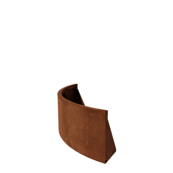 Mur oporowy ze stali corten - Łuk zewnętrzny - 100 x 100 x 40 cm