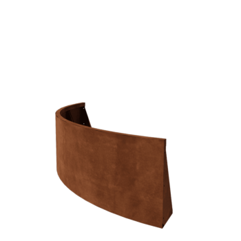 Mur oporowy ze stali corten - Łuk zewnętrzny - 150 x 150 x 50 cm
