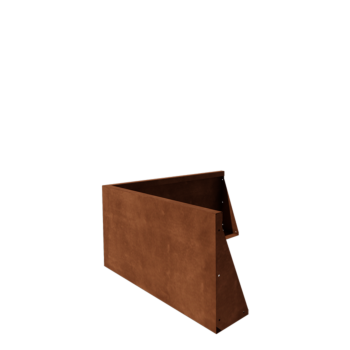 Mur oporowy ze stali corten - Narożnik zewnętrzny - 100 x 100 x 50 cm