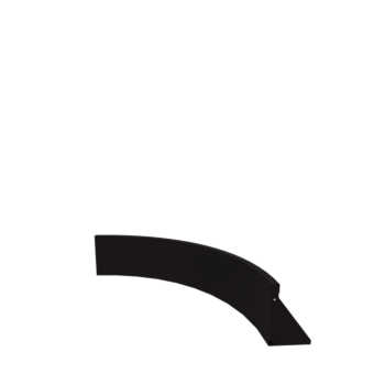 Stalowy mur oporowy - Łuk wewnętrzny - 100 x 100 x 30 cm - RAL9005 matowy (czarny)