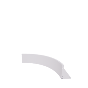 Stalowy mur oporowy - Łuk wewnętrzny - 100 x 100 x 30 cm - RAL9010 matowy (biały)