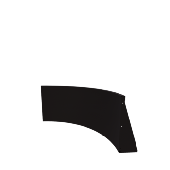 Stalowy mur oporowy - Łuk wewnętrzny - 100 x 100 x 60 cm - RAL9005 matowy (czarny)