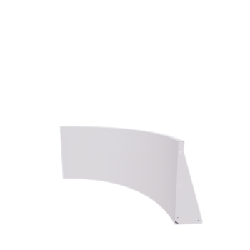 Stalowy mur oporowy - Łuk wewnętrzny - 100 x 100 x 60 cm - RAL9010 matowy (biały)