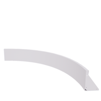 Stalowy mur oporowy - Łuk wewnętrzny - 150 x 150 x 30 cm - RAL9010 matowy (biały)