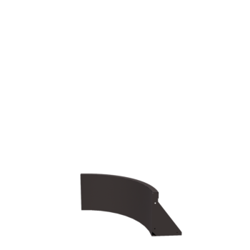 Stalowy mur oporowy - Łuk wewnętrzny - 50 x 50 x 30 cm - RAL7016 matowy (szary antracyt)