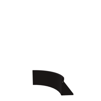 Stalowy mur oporowy - Łuk wewnętrzny - 50 x 50 x 30 cm - RAL9005 matowy (czarny)