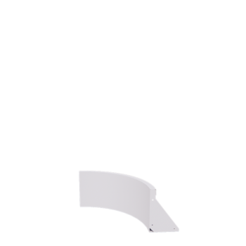 Stalowy mur oporowy - Łuk wewnętrzny - 50 x 50 x 30 cm - RAL9010 matowy (biały)