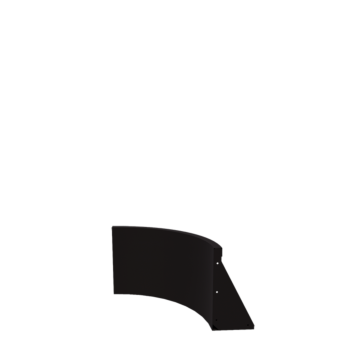 Stalowy mur oporowy - Łuk wewnętrzny - 50 x 50 x 40 cm - RAL9005 matowy (czarny)