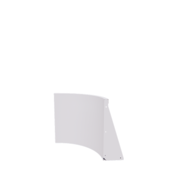 Stalowy mur oporowy - Łuk wewnętrzny - 50 x 50 x 60 cm - RAL9010 matowy (biały)