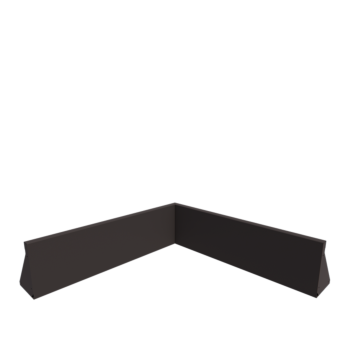 Stalowy mur oporowy - Narożnik wewnętrzny - 100 x 100 x 30 cm - RAL7016 matowy (szary antracyt)