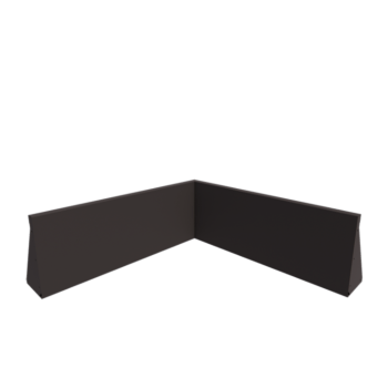 Stalowy mur oporowy - Narożnik wewnętrzny - 100 x 100 x 40 cm - RAL7016 matowy (szary antracyt)