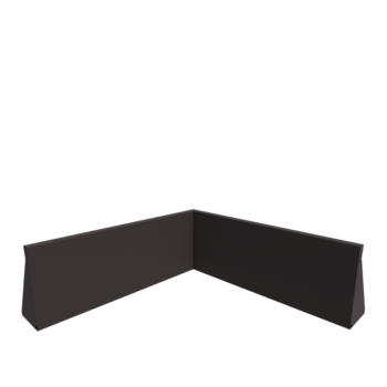 Stalowy mur oporowy - Narożnik wewnętrzny - 100 x 100 x 40 cm - RAL7016 matowy (szary antracyt)