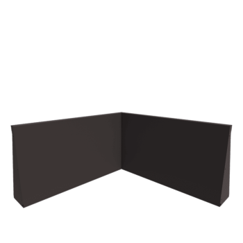 Stalowy mur oporowy - Narożnik wewnętrzny - 100 x 100 x 60 cm - RAL7016 matowy (szary antracyt)