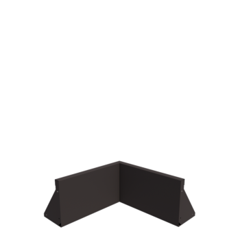 Stalowy mur oporowy - Narożnik wewnętrzny - 50 x 50 x 30 cm - RAL7016 matowy (szary antracyt)