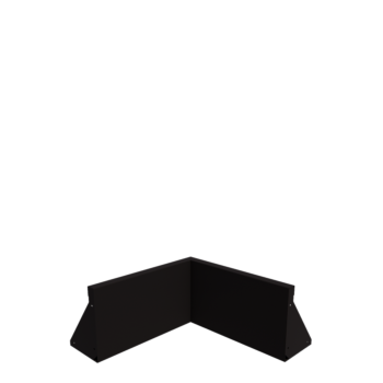 Stalowy mur oporowy - Narożnik wewnętrzny - 50 x 50 x 30 cm - RAL9005 matowy (czarny)