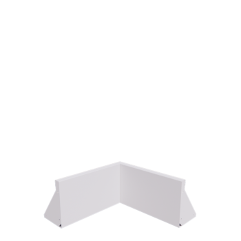 Stalowy mur oporowy - Narożnik wewnętrzny - 50 x 50 x 30 cm - RAL9010 matowy (biały)
