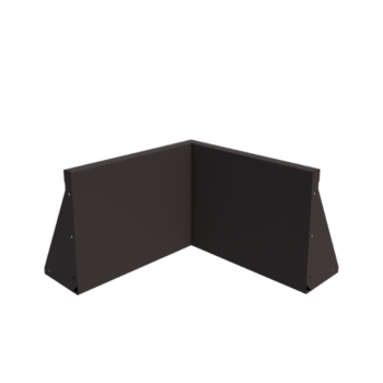 Stalowy mur oporowy - Narożnik wewnętrzny - 50 x 50 x 40 cm - RAL7016 matowy (szary antracyt)