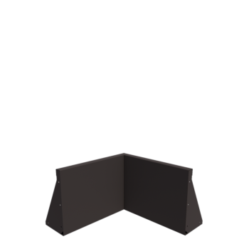 Stalowy mur oporowy - Narożnik wewnętrzny - 50 x 50 x 40 cm - Inny kolor RAL